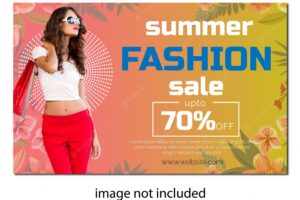 Summer sale banner template design
