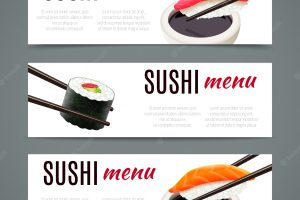 Sushi banners horizontal