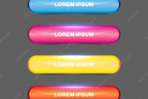 Template four shiny lower third label vector illustration design