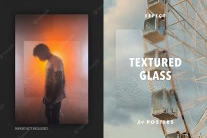 Textured glass photo effect for posters
