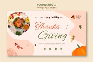Thanksgiving celebration youtube cover template
