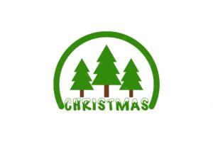Tree christmas logo design color