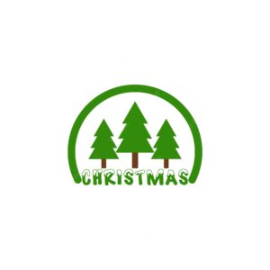 Tree christmas logo design color