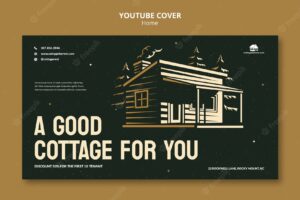 Vacation cottage rent youtube cover template