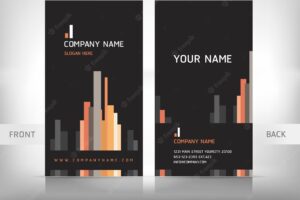 Vertical business card template