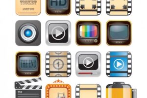 Video player icon collection