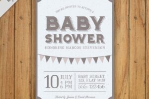Vintage baby shower card
