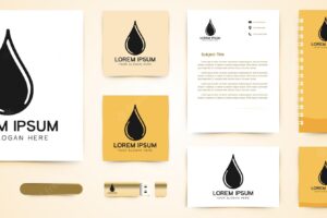 Water drop logo and business branding template design inspiration