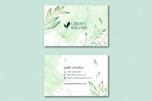 Watercolor gardening template design