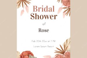 Wedding bridal shower card design