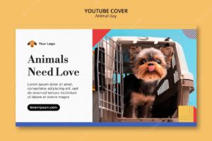 World animal day youtube cover template