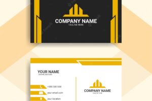 Yellow elegant business card template