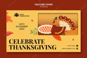 Youtube cover template for thanksgiving celebration