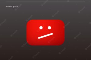 Youtube error message with flat design