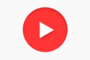 Youtube player icon with flat design