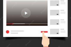 Youtube player with flat design