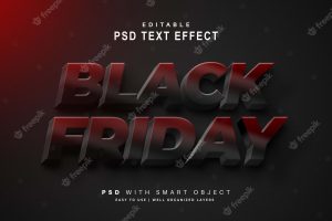 3d black friday text effect