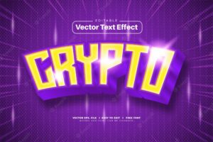 3d bold crypto text effect