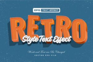 3d bold retro vintage text effect