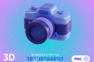 3d camera with transparent background