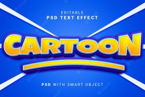 3d cartoon text effect