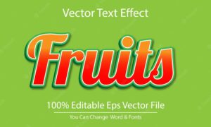 3d editable text effect vector design