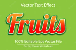 3d editable text effect vector design