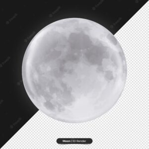 3d rendering of realistic halloween moon