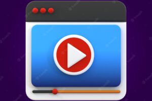 3d rendering seo icon - video player
