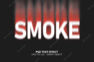 3d smoke editable text effect template