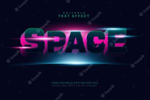 3d space text effect