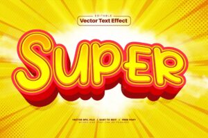 3d super vector text effect