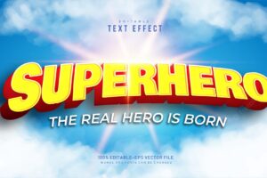 3d superhero text effect