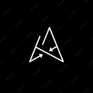 Abstract a arrow monogram logo design concept