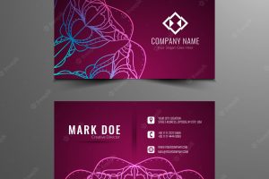 Abstract artistic business card design