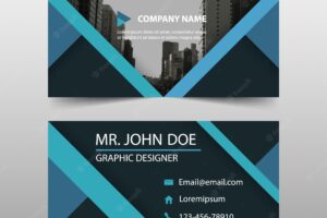 Abstract blue commercial business card