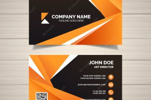 Abstract business card template in flat design