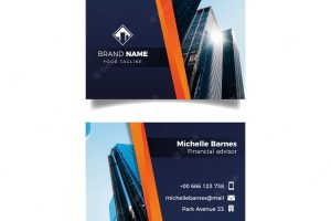 Abstract business card template set with picture