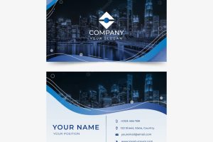 Abstract business card template with image