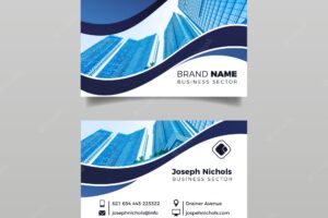Abstract business card template with photo concept