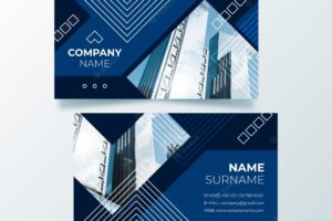 Abstract business card template with picture pack
