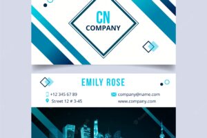 Abstract business card template with picture