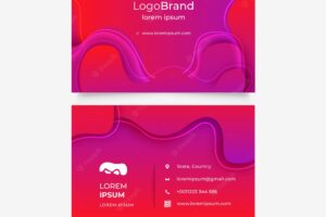 Abstract business card template with swirls