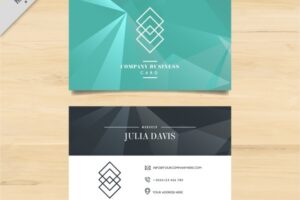 Abstract business card with geometric shapes
