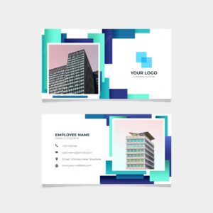 Abstract business card with photo