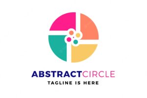 Abstract circle logo vector icon illustration