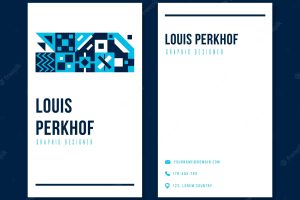 Abstract classic blue business card template set