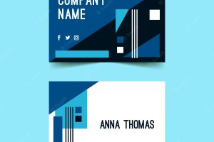 Abstract classic blue business card