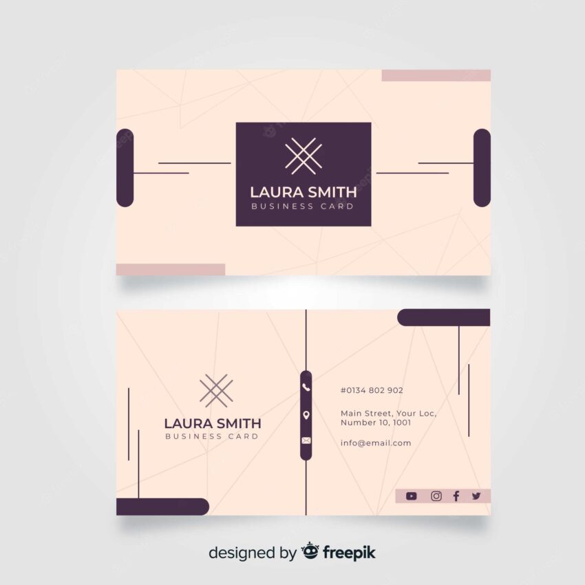 Abstract classic business card template