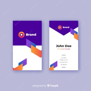 Abstract colorful template business card